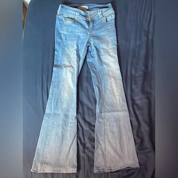 Flared Light Blue Garage Jeans - Picture 1 of 1